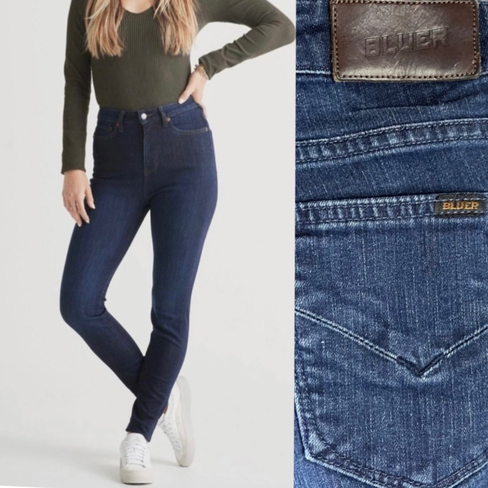 BLUER high rise slim skinny jeans Size 27long/ 4US stretchy